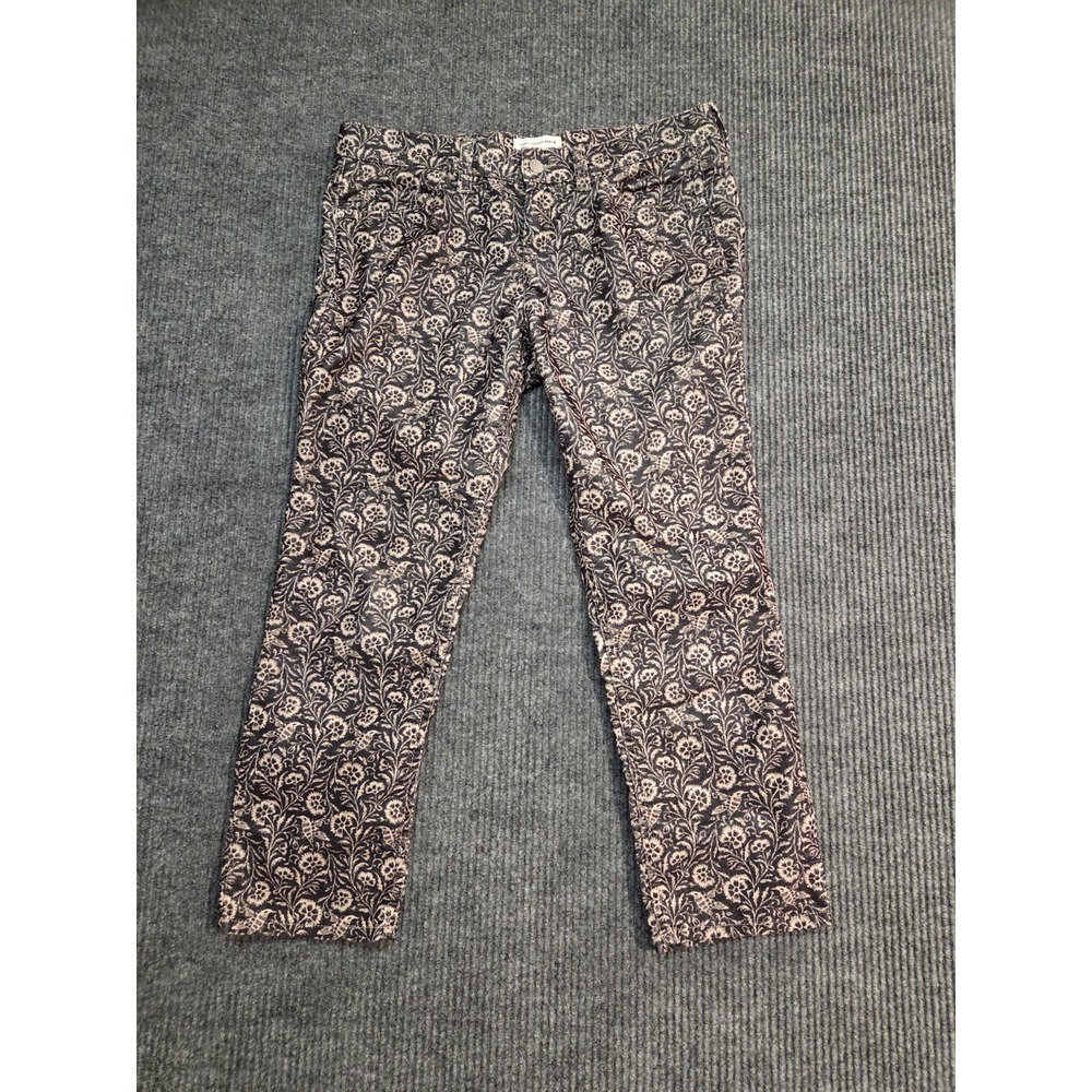 Isabel Marant Etoile Irwin Corduroy Pants Floral Hummingbird Print Morocco EUR42